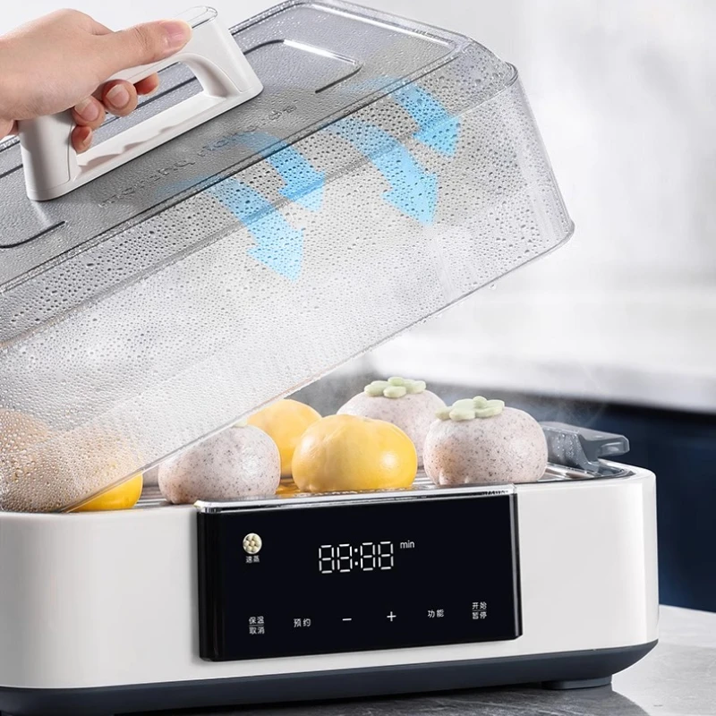 12L speed steamer multi-functional household three-layer steaming and stewing integrated regular appointment of electric steamer