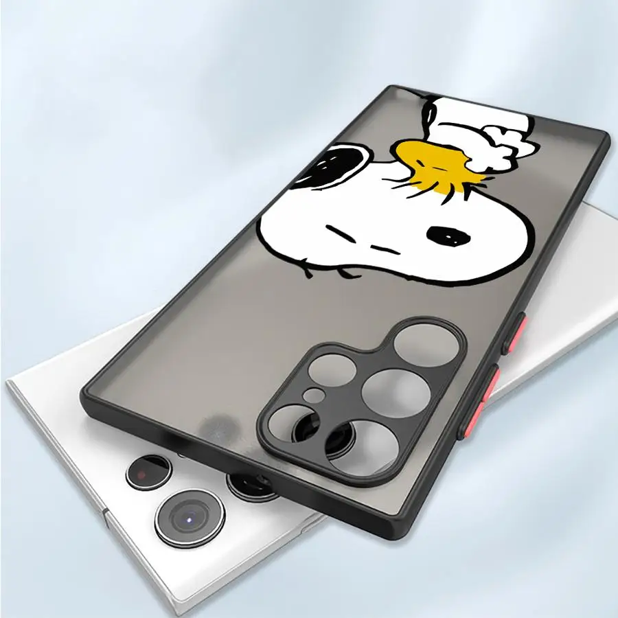 حافظة لهاتف سامسونج جالاكسي S20 S21 S22 Plus S9 S10 S23 Ultra S25 Edge S24 FE جرو كرتوني لطيف