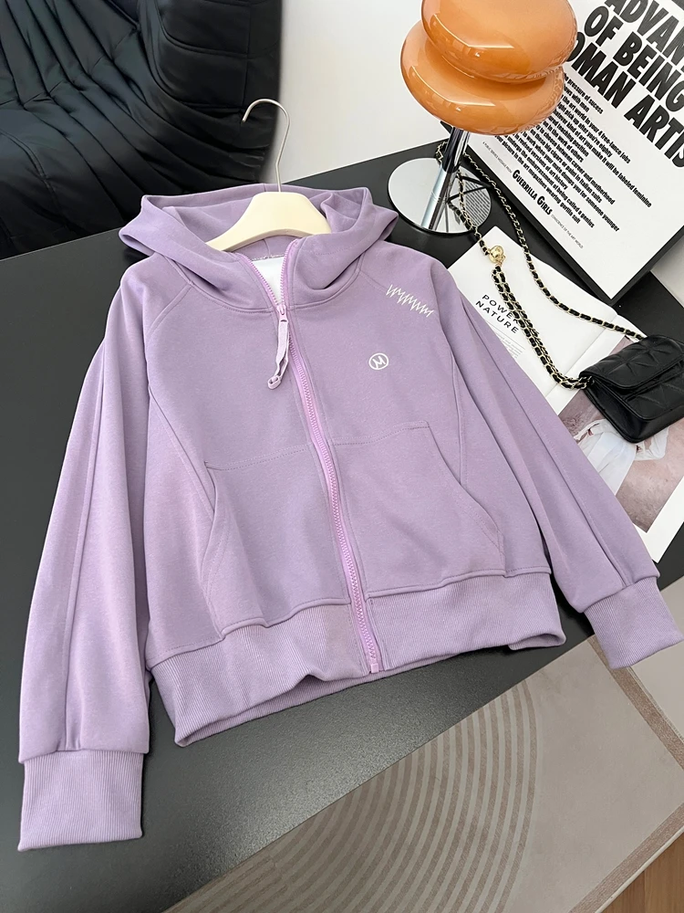 

Свободная корейская толстовка-худи больших размеров для женщин: модная осенне-зимняя новинка, элегантный топ для полных женщин, создающий ощущение роскоши