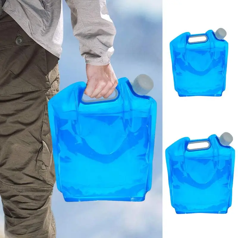 5/10L Camping Water Bag Portable Folding Water Bucket Large Water Container Outdoor Ice Pack for Cooler  Ice Packs with Spigot