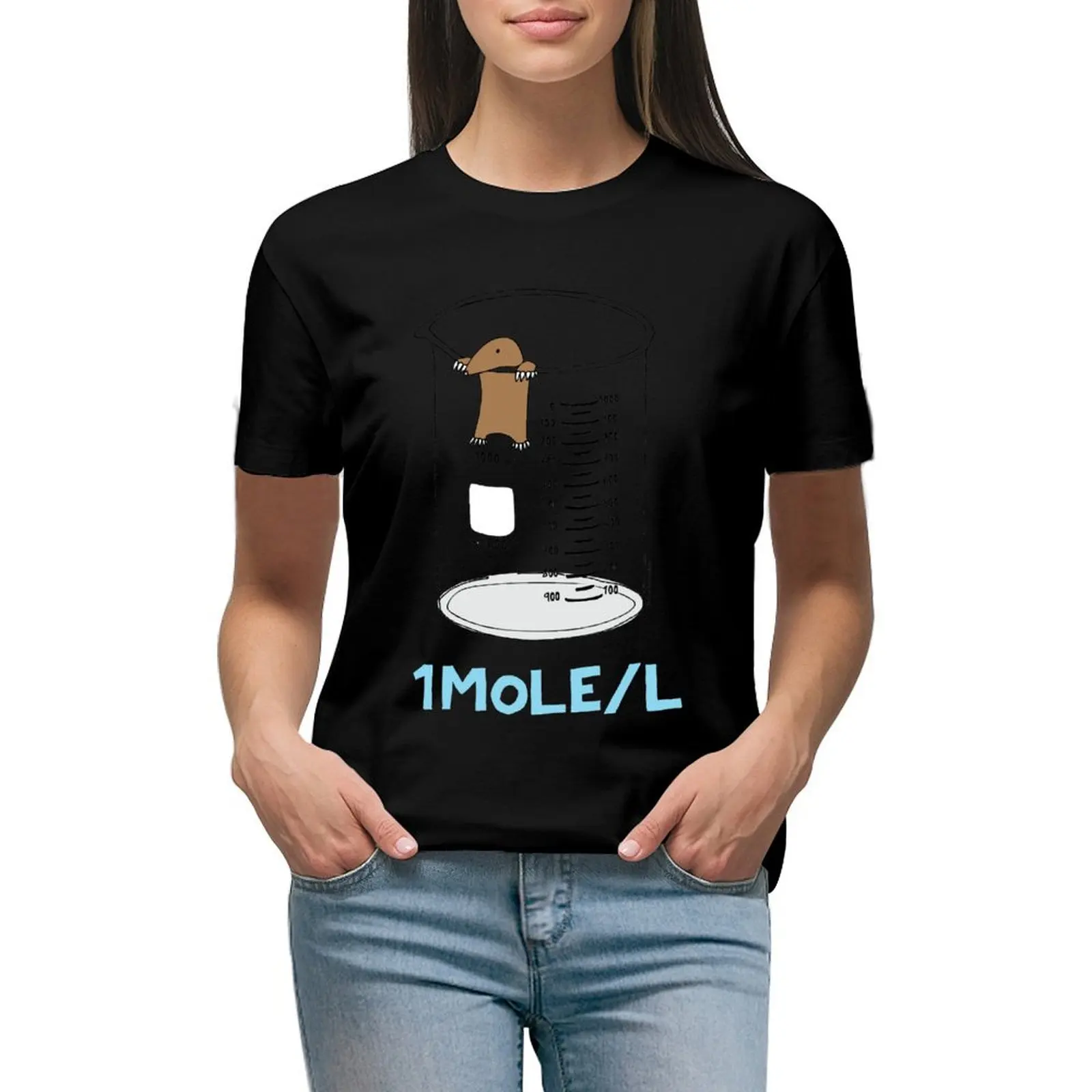 

Chemistry 1 Mole per Litre for Mole or Avogadro's Day T-Shirt customs funnys sublime plus size tops black t-shirts for Women