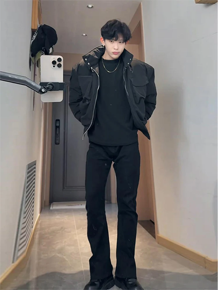 

ort American Sle Workwear Cotton Jaet Men's Winter High-End Feel Cool Stand Collar Jaet Pilot Coat Warmth Protection