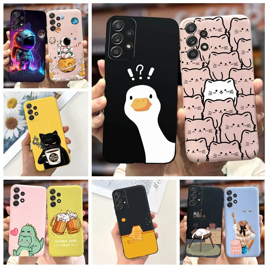 For Samsung Galaxy A23 A33 A53 A73 5G Case Cute Cartoon Back Cover Phone Cases For Samsung A23 Galaxy A53 A 33 73 5G Soft Fundas