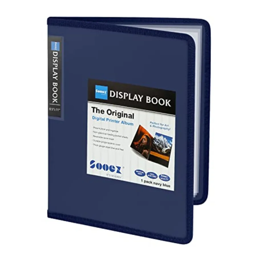 

30-Pocket Binder with Plastic Sleeves 8.5x11,Heavy Duty Art Portfolio Folder with Clear Sheet Protectors, Display 60 Pages, Pre