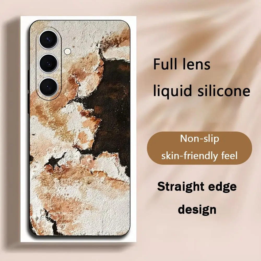 Чехол для телефона с горячим ржавым узором для Samsung Galaxy S25 S24 S23 S22 S21 S20 Plus Ultra Note20, мягкий черный