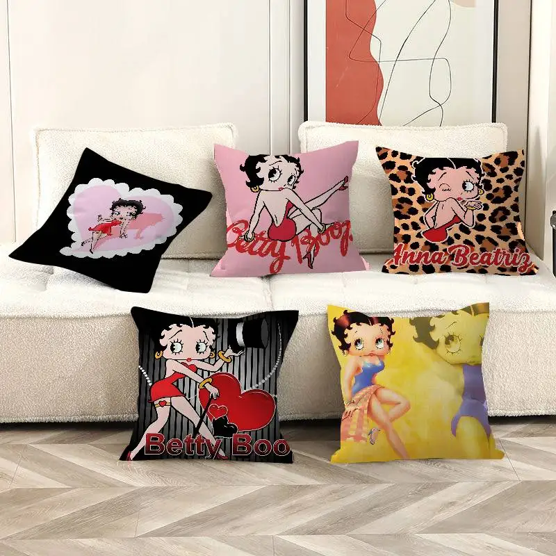 B-Betty Boop Cartoon Lucky Dragon pillow cover sofa cushion cover home room decoration children gift