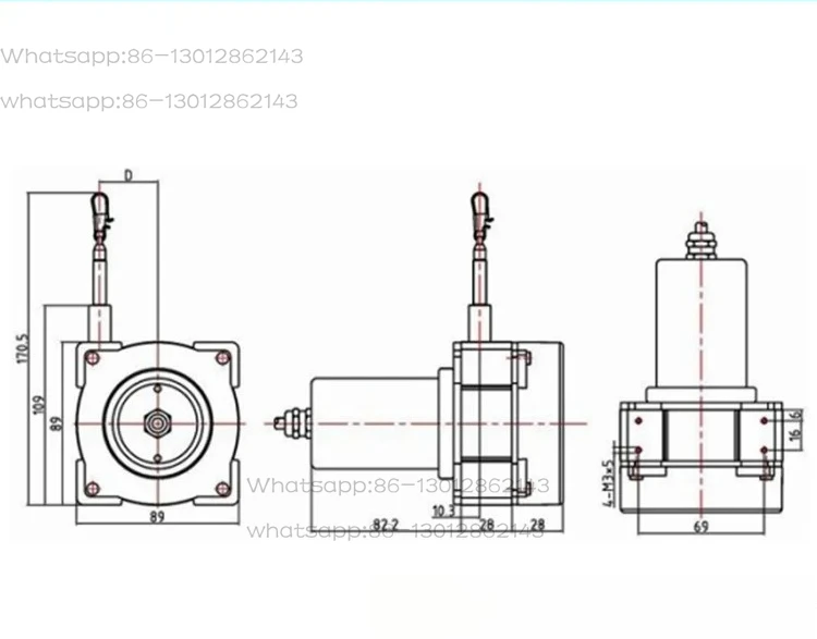 Imported cable type displacement sensor, cable encoder WEP90-2000-A1