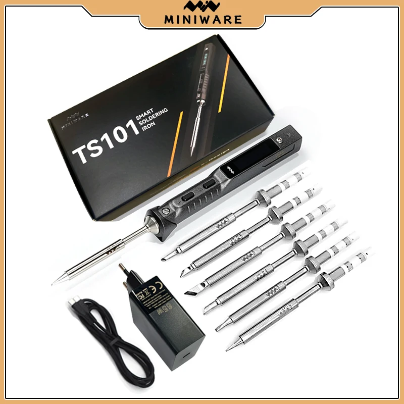 Original TS101 Soldering Iron Portable Smart Digital Soldering Station Comes With 65W Power Supply TS100 Upgrade Soldering Tools