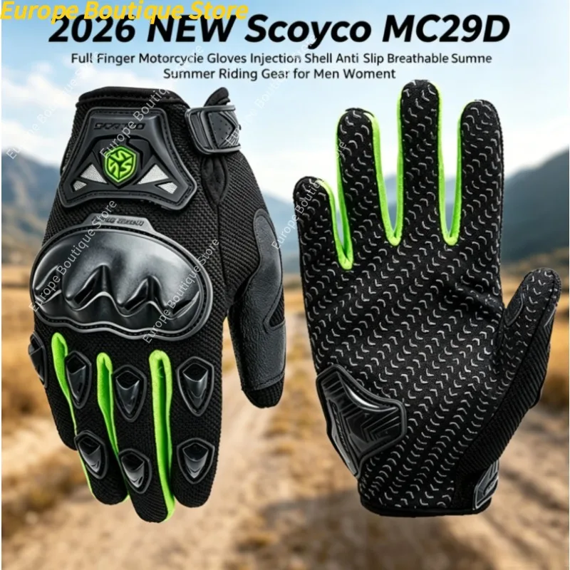 

Injection Hard Shell Anti Slip Scoyco MC29 Full Finger Motorcycle Gloves Breathable Motocross Riding Equipment
