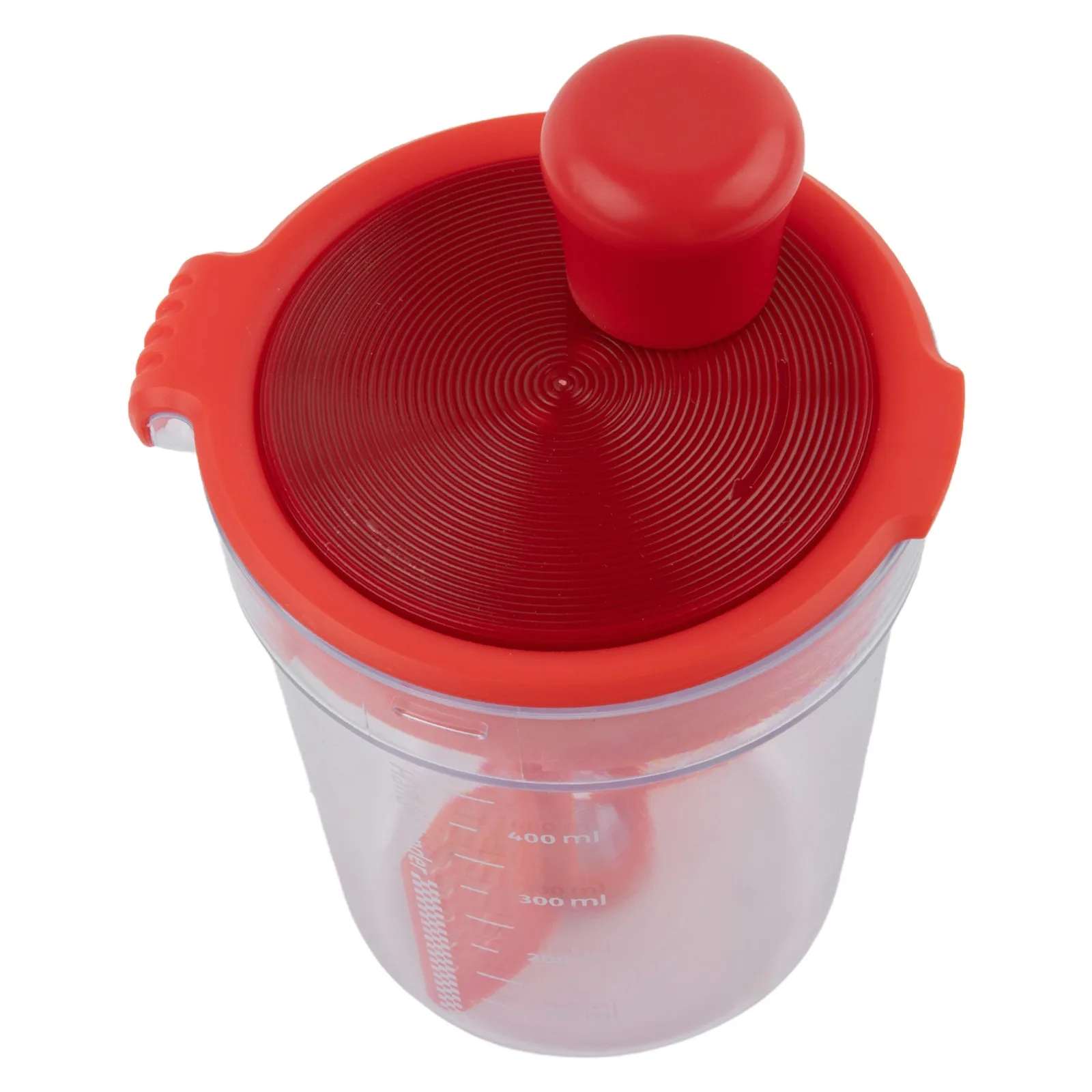

15x9.5x9.5cm Eggbeater Mixer Manual Sauce Mixing Cup Food Storage Solution Easy-Grip Handle Design Integrated Measuring Scale