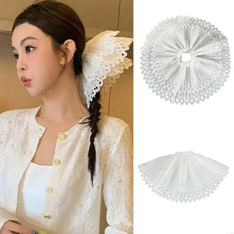 270d Elastic Hairbänder Doppelschicht plissierte knackige Bobbles für verschiedene Frisuren