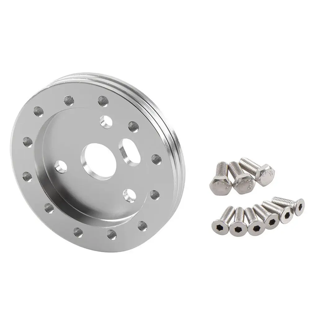6 Hole Steering Wheel Adapter Silver 0.5 Inch Riser Convert to 3 Hole Universal Car Wheel Adapter Steering Tool