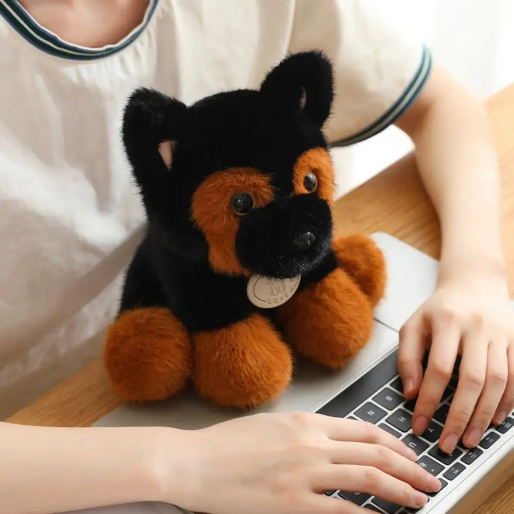 Plushie Raccon Speelgoed Grote Oor Zittende Hond Knuffel Schnauzer Wolfdog Huksy Pluche Pop Schattige Pluizige Baby Hond Kussen Kinderen