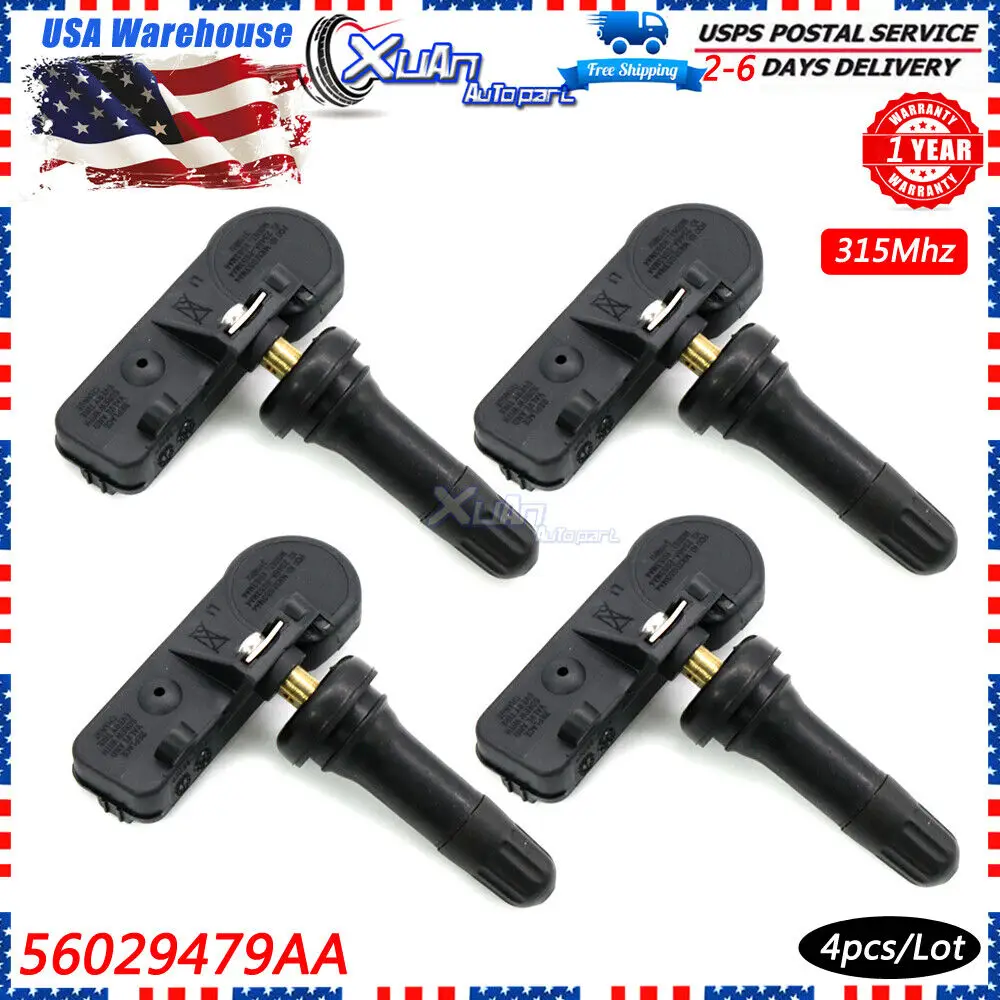 4PCS TPMS Tire Pressure Monitor Sensor 56029479AB 56029479AA For Chrysler SEBRING Aspen Crossfire Dodge Durango Jeep Patriot