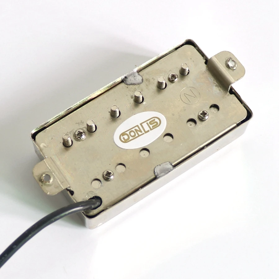 غطاء فضي من النيكل عالي الجودة من Donlis ألنيكو 5 Lp هامبوكر لاقط الجيتار نمط PAF مع لوح أساسي من النيكل بوعاء شمع