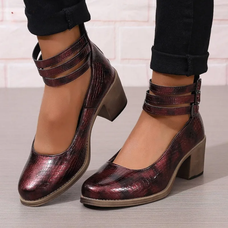 

Women Sexy Nightclub Cosplay High Heels Shoes Pointed Shallow Mouth Shoes Women Thick-heeled Fashion Luxury Sandals Plus Size 43