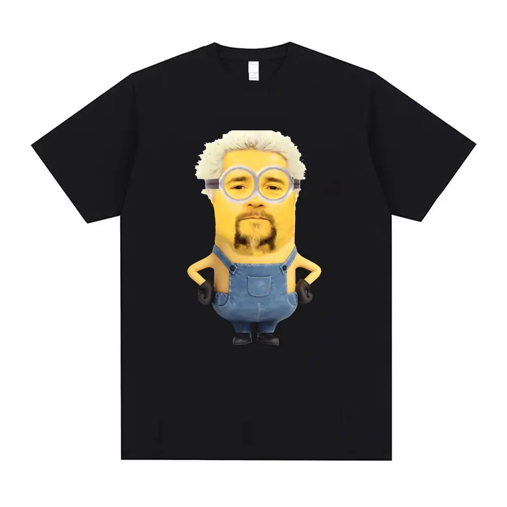 Guy Fieri Minguy Funny Meme T Shirts Hip Hop Kanye West Minye Tshirt Men's Women Casual Cotton Short Sleeves Oversized T-shirts