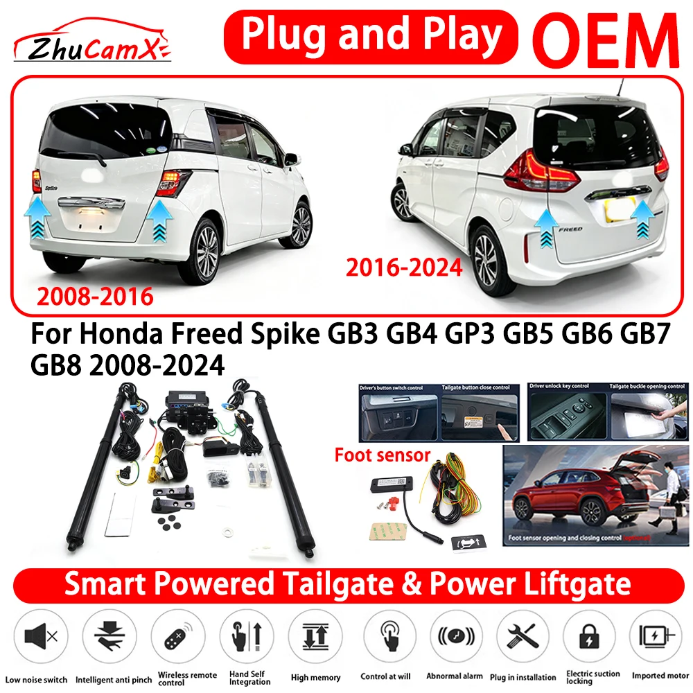 for Honda Freed Spike GB3 GB4 GP3 GB5 GB6 GB7 GB8 2008-2024 Smart Powered Tailgate Power Liftgate Automatic Rear Trunk Tailgate