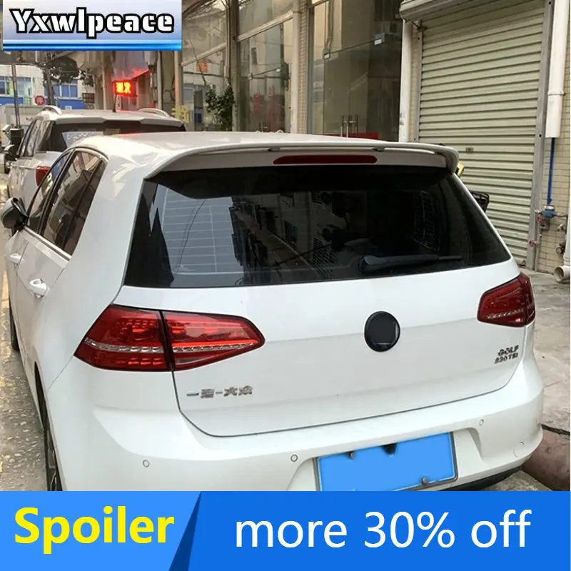 

For Volkswagen VW Golf 7 Roof Spoiler 2014 2015 2016 17 18 2019 ABS Material Rear Trunk Lip Spoiler Wing Body Kit Accessories