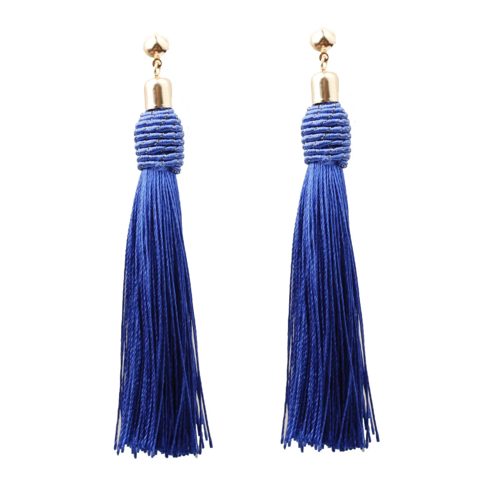 Vintage Tassel Dangle Earrings Exaggerated Style Solid Color Fringe Earrings Gifts for Mom Wife Girlfriend