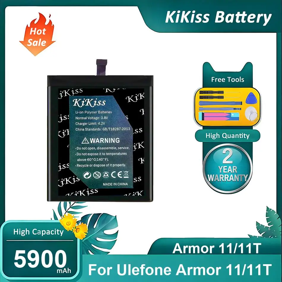 

KiKiss Battery For Ulefone Armor 11/11T,Armor 11/11T,5900mAh