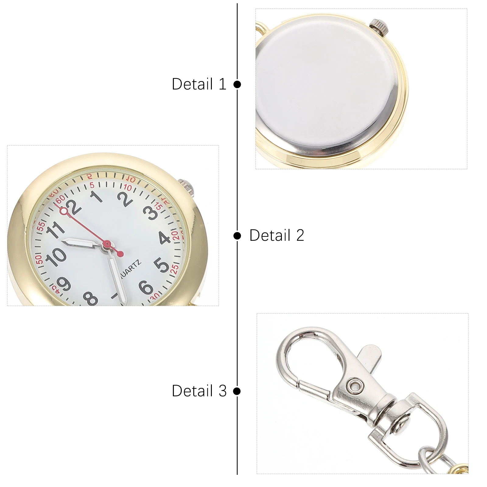 

Nurse Watch Stainless Steel Glass Lightweight Pocket Boys Vintage Hanging Timepiece Practical Gift Easy To Read For Busy