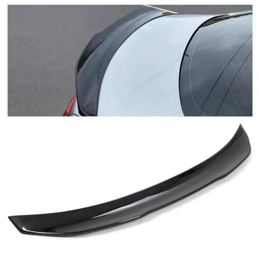 

Rear Trunk Duckbill Spoiler Wing for 2014-2024 Infiniti Q50, Carbon Fiber Printed, Black, H-Style Aerodynamic Enhancement