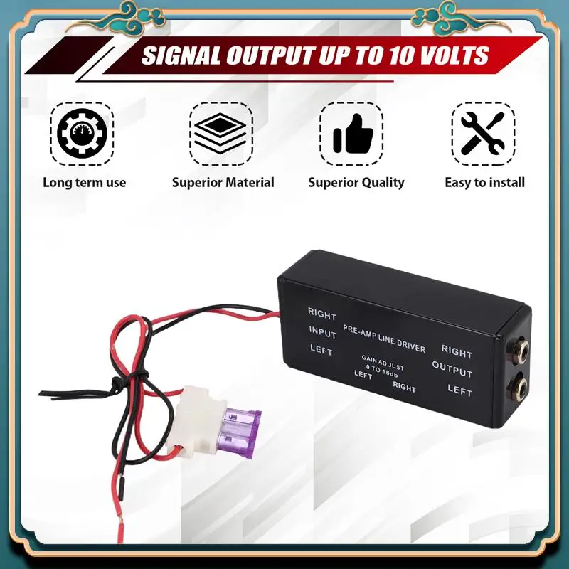 L39A-New أسود Rca المدخلات/الإخراج قابل للتعديل باك توربو 1 خط سائق مكبر صوت أحادي الداعم محول لقارب السيارة