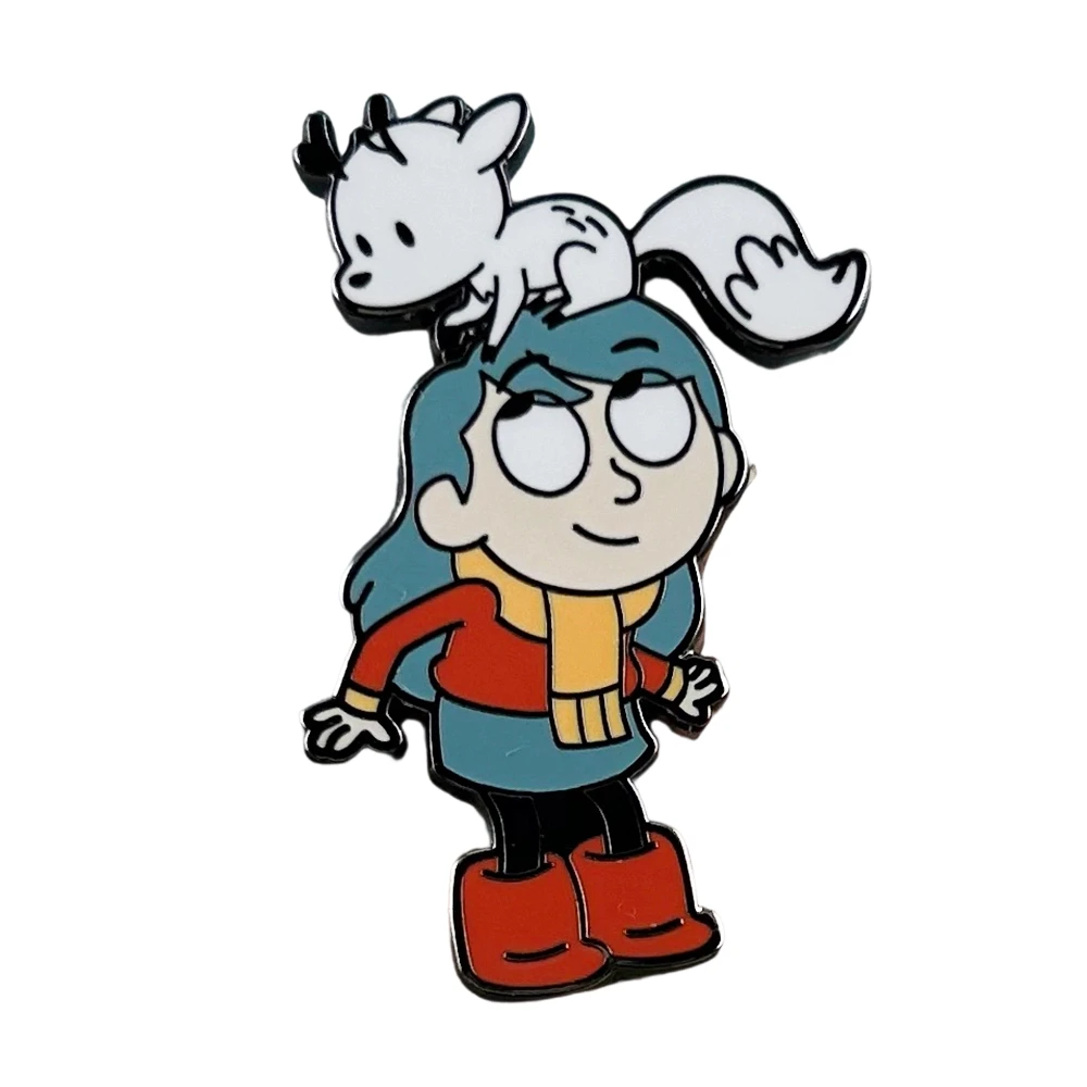 Hilda-And Twig Enamel Pin Fantasy Adventure Anime Character Peripheral Badge Novelty Fun Jewelry Cute Decorative