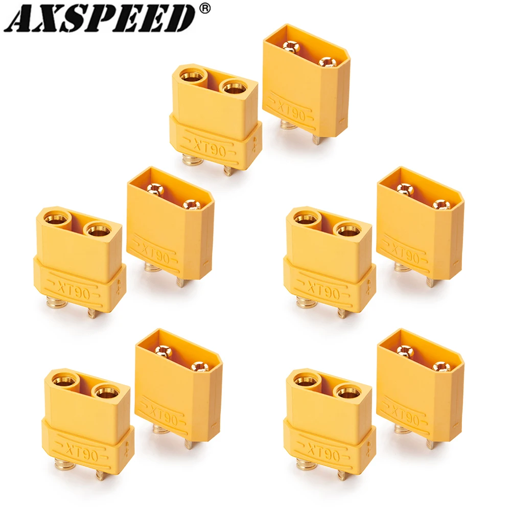 

AXSPEED 1 пара XT90 патроны Разъемы штекер Женский Разъем питания DC 500V 40A 10AWG для FPV RC дрона батарея ESC зарядное устройство