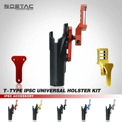 SOETAC IPSC IDPA T-Type Adjustable Pistol Holster Universal Enclosed Kit CNC Aluminum Competition Gear for IPSC Shooters