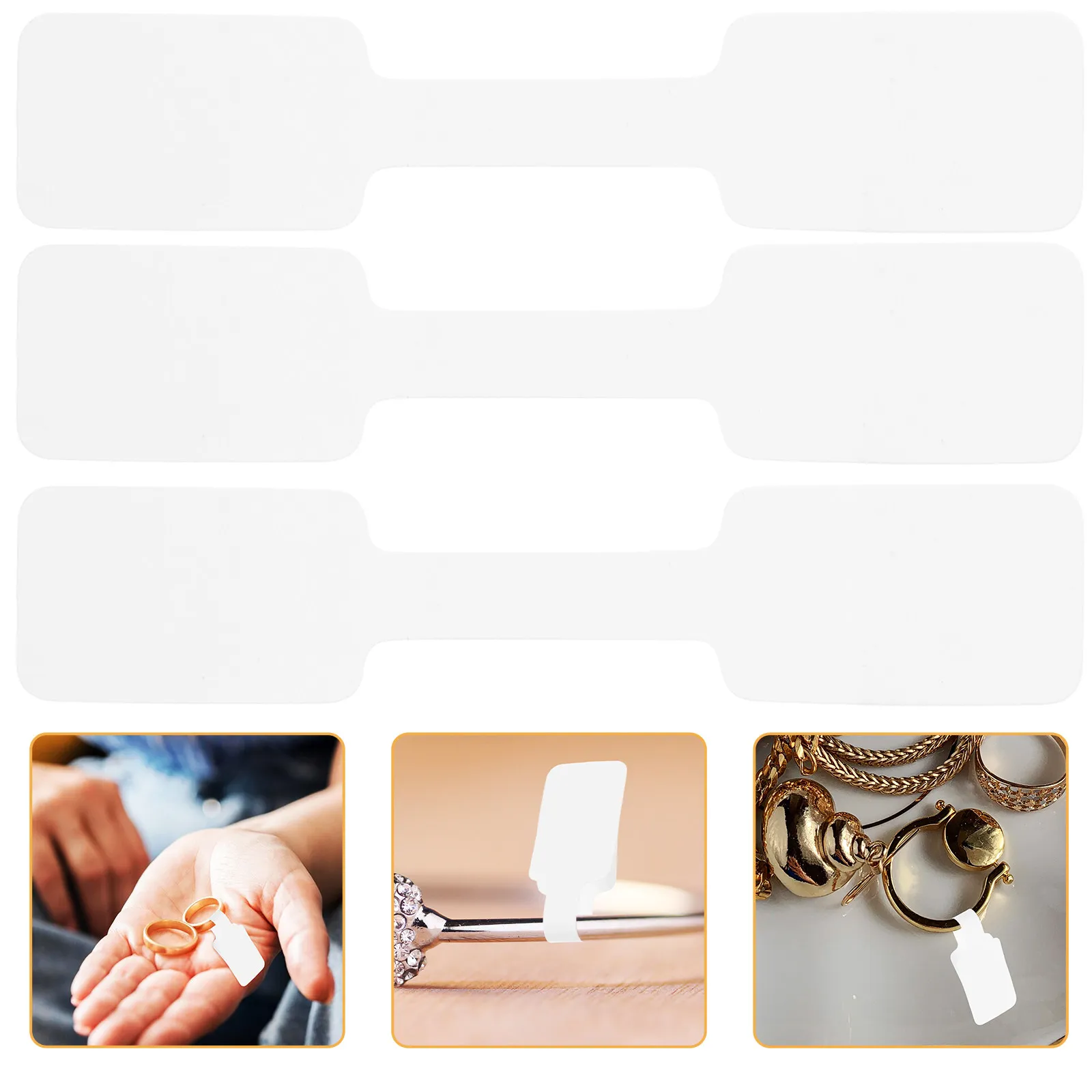 

100Pcs Jewelry Price Tags Adhesive Labels Jewelry Tags Stickers Self-Adhesive Paper Labels for Rings Earrings Bracelets Necklace