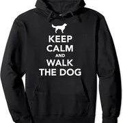 Polarshe Keep Calm And Walk The Dog Funny Animal Lover Gift felpa con cappuccio Unisex