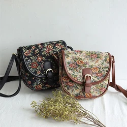 Borse con fiori vintage retrò Borse a tracolla e a tracolla da donna firmate in stile giapponese Borse da donna di alta qualità
