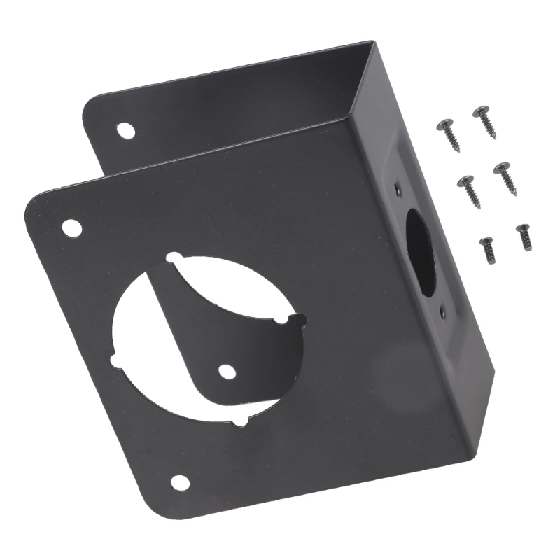 581E Quick Install Door Strengthener Plate Steel Matte Black Security Plate Home Hardware for Security Reinforcement