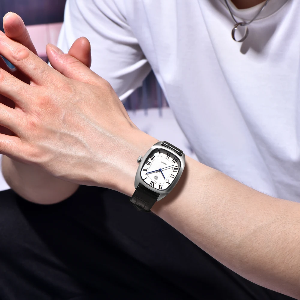 RollsTimi 2026 جديد ساعات كوارتز رجالية 36 مللي متر حزام الساعات الجلدية الكلاسيكية الأعمال ساعة معصم للرجل ساعة رياضية مقاومة للماء #2