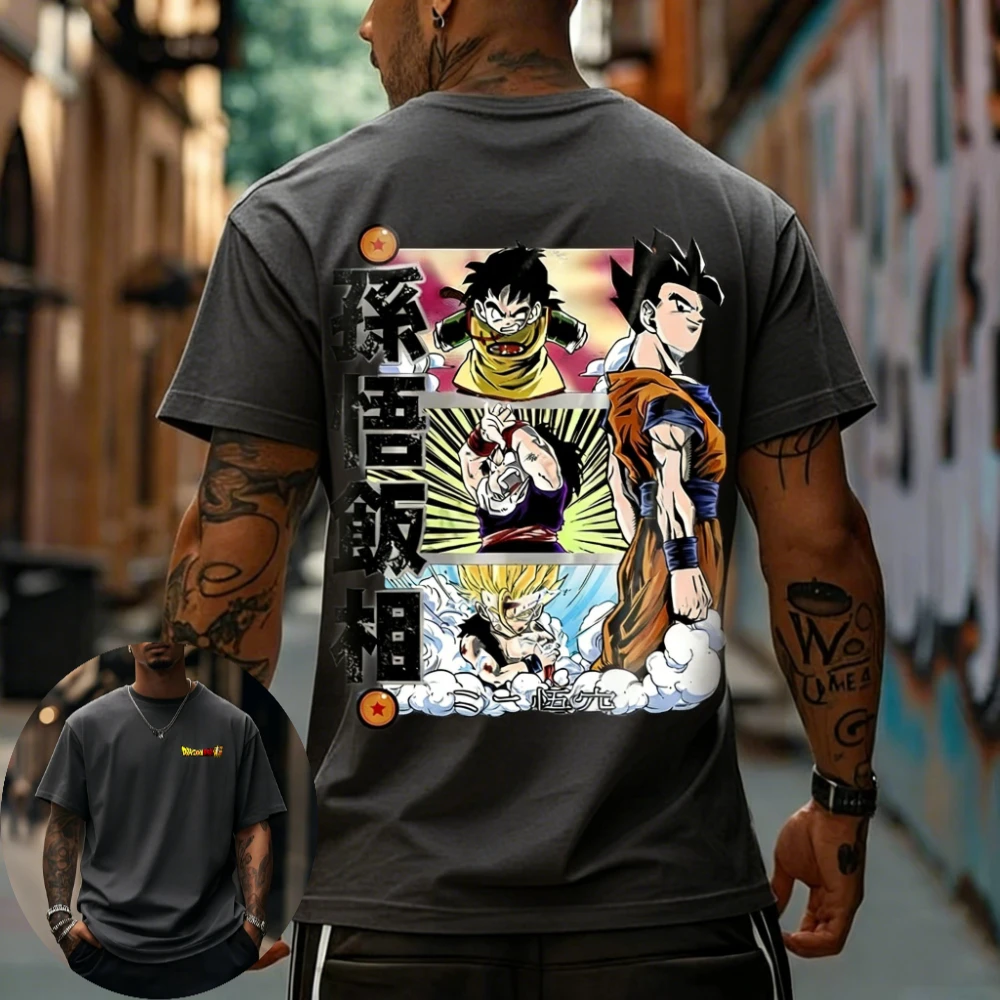 Dragon Ball Super Men's and Women's T-Shirts Son Gohan Anime Tee Summer Boy's Short Sleeves Loose Versatile Parent-child Outfits - view 4