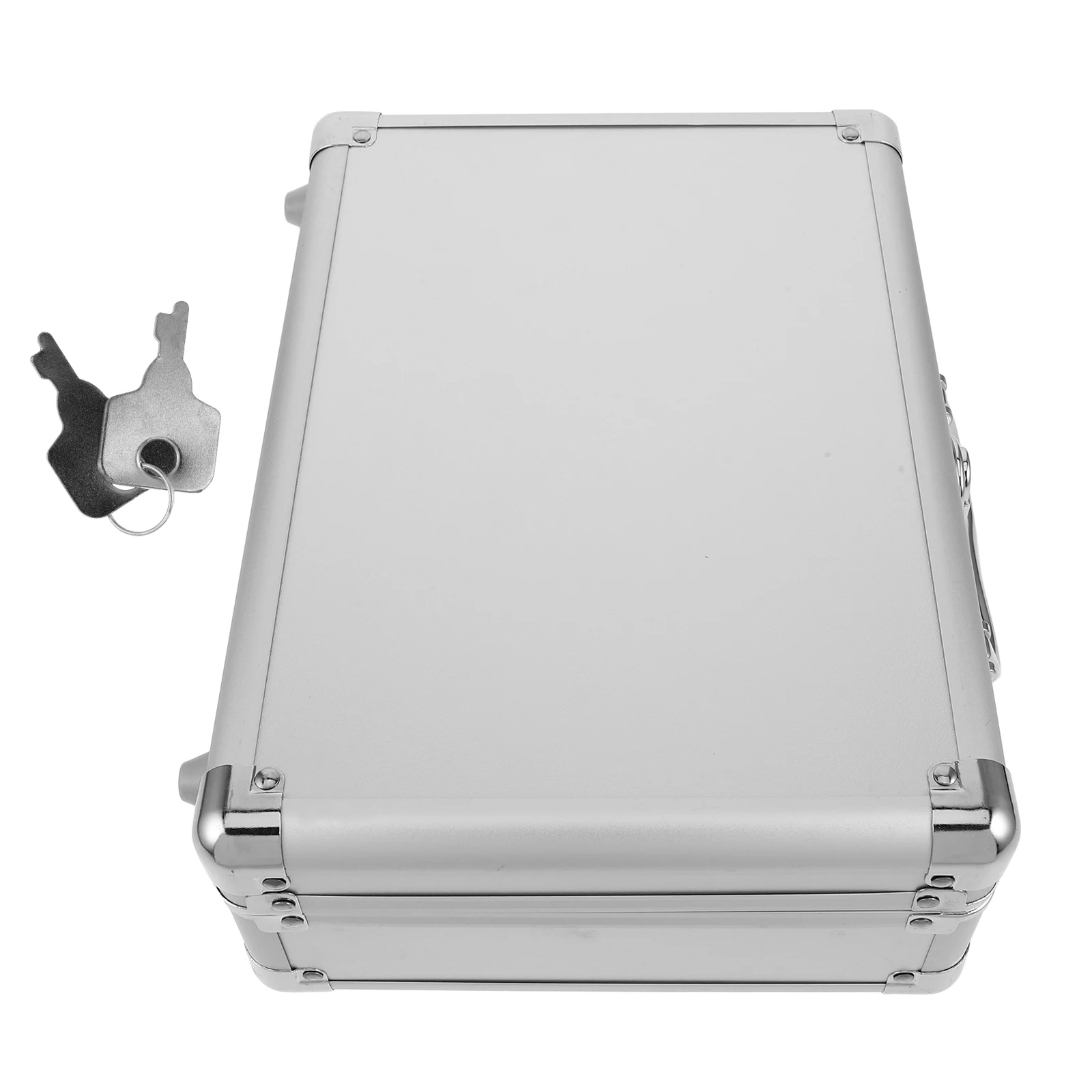 

Multifunctional Aluminum Alloy Tool Box Key Lock 2 Layer Foam Mic System Portable Storage Organizer Hardware Documents