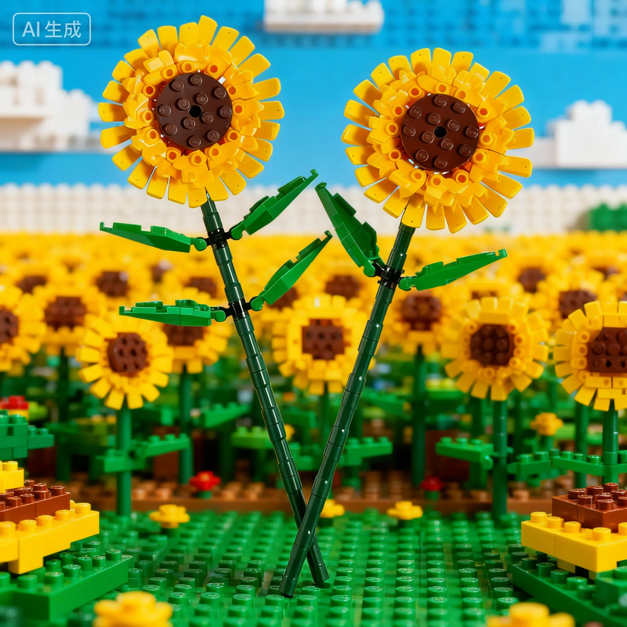 Lego blocos de construção flor plantas série 40524 girassol meninos e meninas quebra-cabeça montagem brinquedo presente