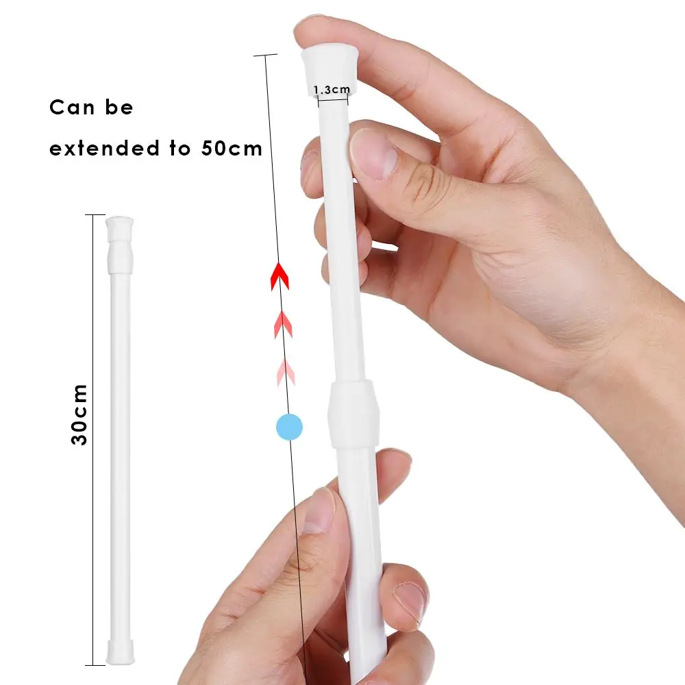 Uitschuifbare Stokken Gordijn Telescopische Paal Multifunctionele Veerbelaste Telescopische Stang Netto Voile Spangordijnrailpaal