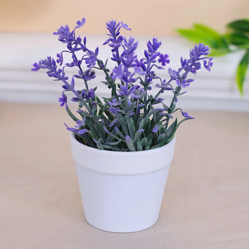 1 pz-14CM simulazione vaso di lavanda, decorazione della casa, decorazione del desktop dell\'ufficio, realistico, regali di inaugurazione della casa,