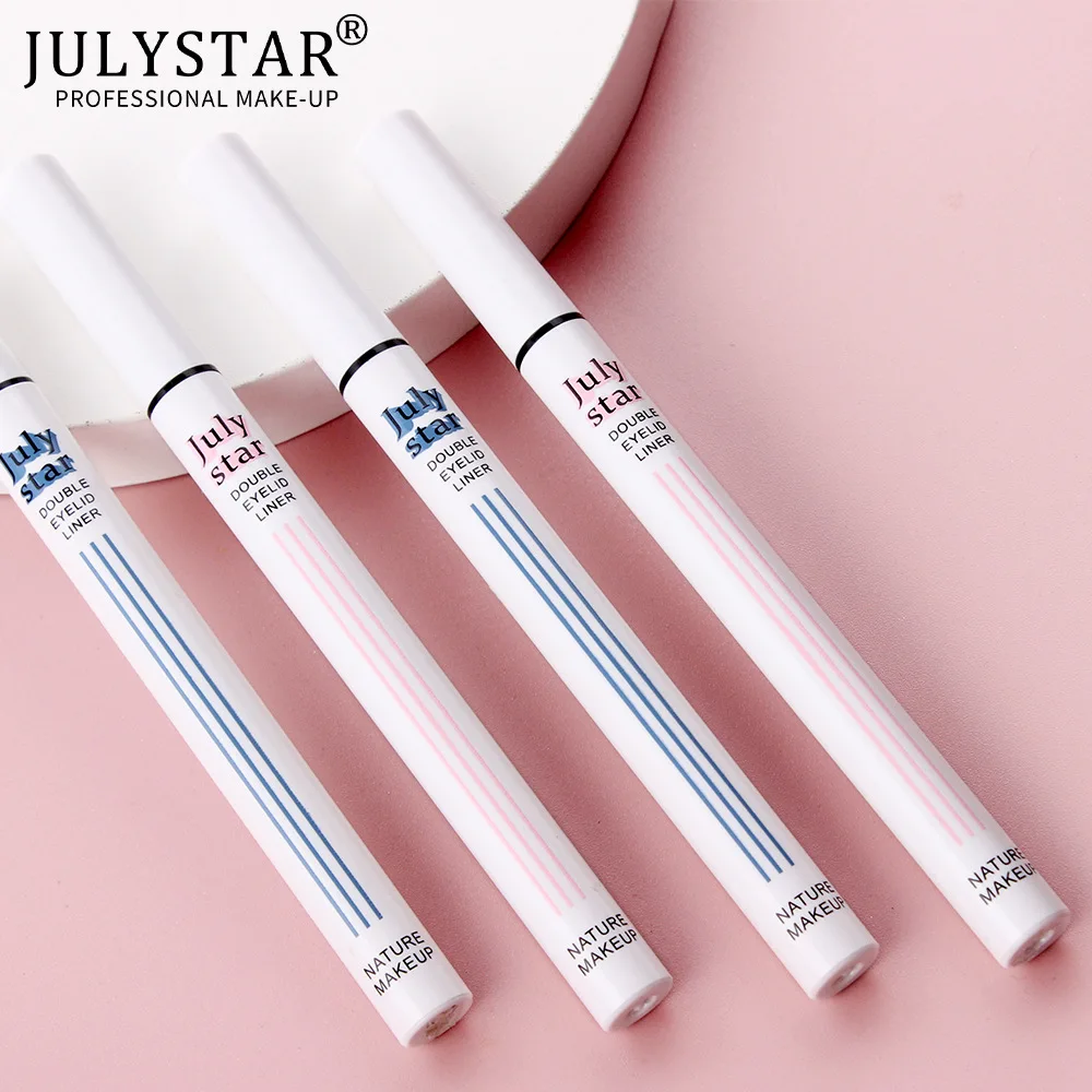 Julystar Waterdichte Sneldrogende Bruine Eyeliner Vloeibare Eyeliner Cosmetische Vrouwen Make-Up Natuurlijke Persistentie Eenvoudige Eyeliner Pen