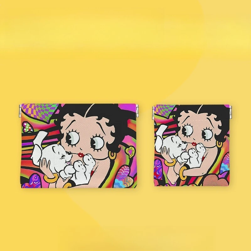 Betty Boop storage bag creative and stylish with anime cartoon prints cute and girly large capacity portable cable storage bag view 3