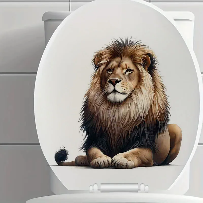 

90616#Lion Wall Decal - Dreamy Watercolor Woodland Pathway Home Decor - Self-Adhesive Plastic Wall Sticker for Bedroom