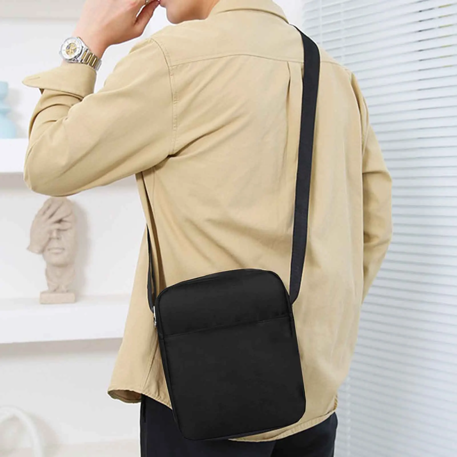 

Casual Shoulder Bag for Men Bag Capacity Lightweight Material Side Sling Bag Suitable for Friend Family Neighbors Gift