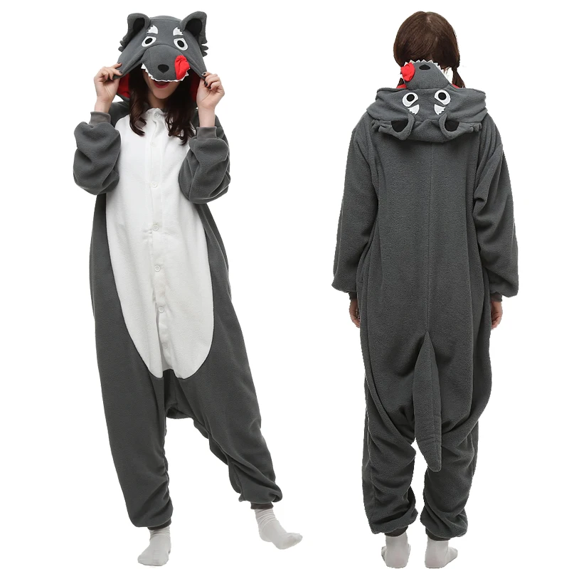 Kigurumi-Pijama de unicornio para hombre y mujer, ropa de dormir de franela, mono de Animal, Gato y mapache, traje de invierno para parejas