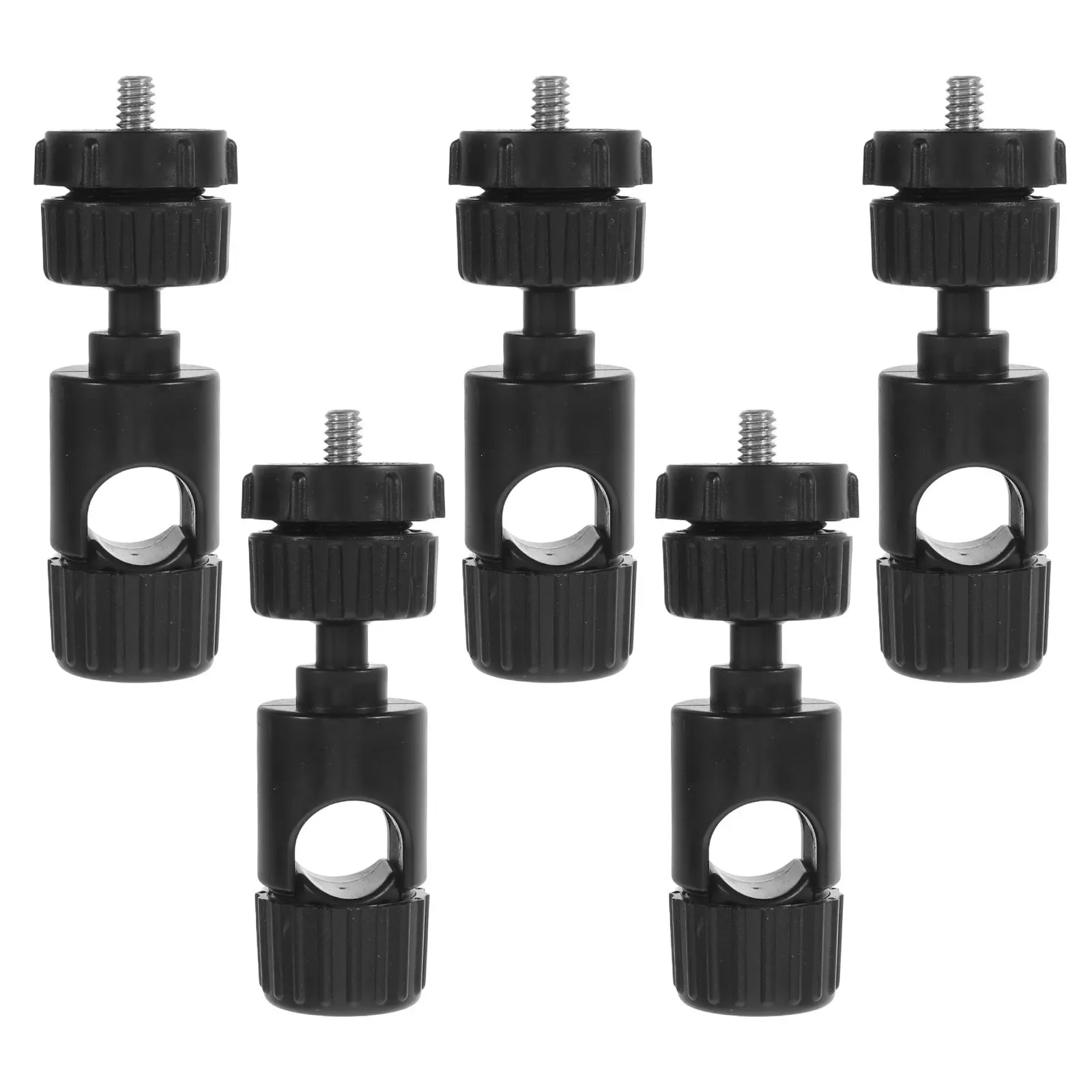 5Pcs 16mm Tube Multi Mount Adapter Ball Joint Extension Clamp Baby Pin Adapter Clamp Detachable Black Extra Camera Mount