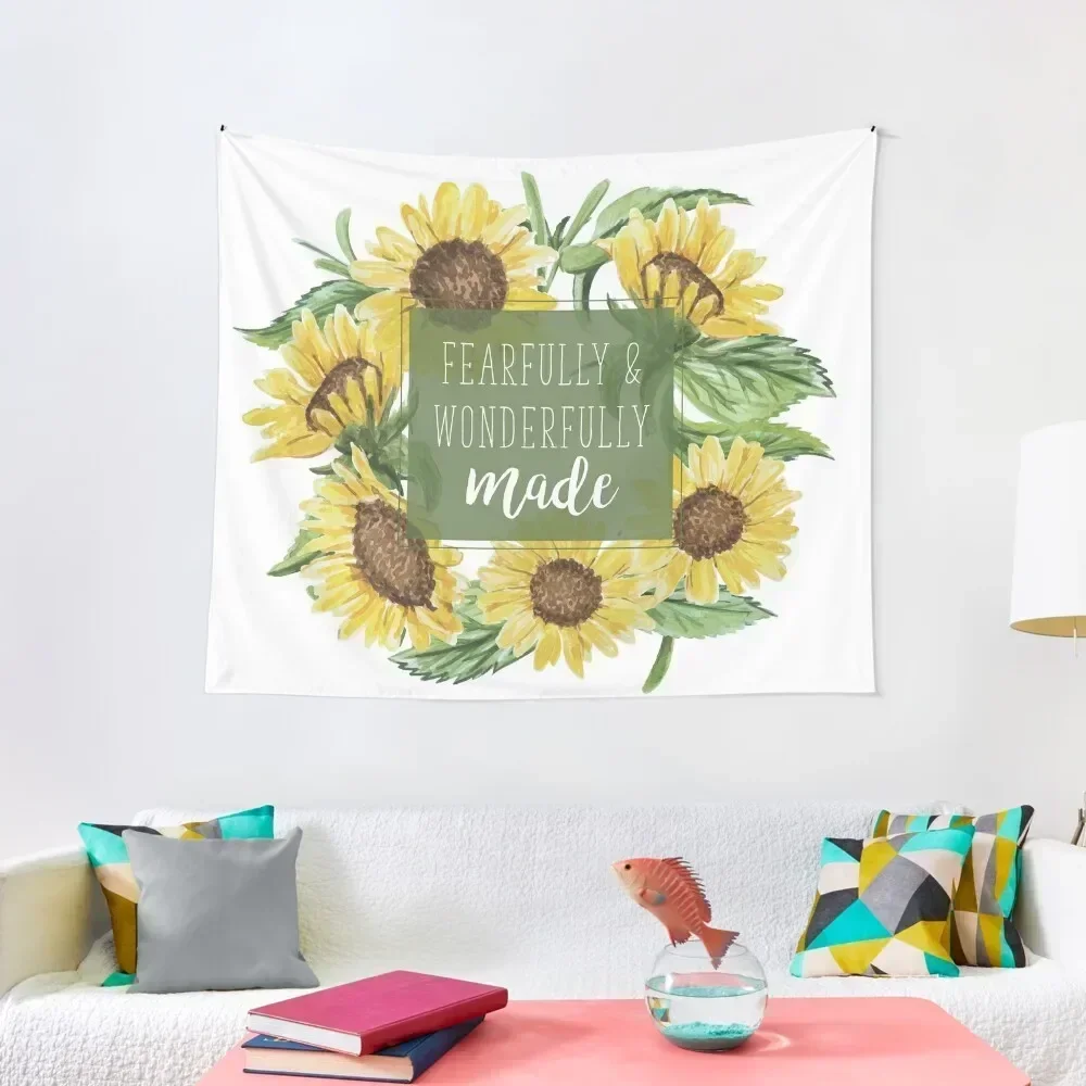 Fearfully and Wonderfully Made Tapestry Home Decor Aesthetic Room Aesthetic Tapestry