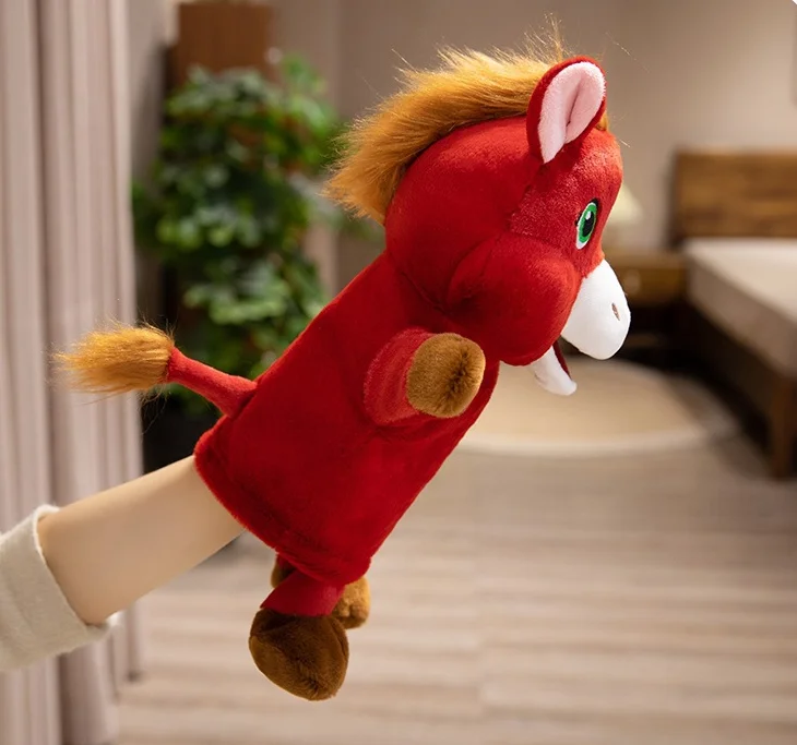 لطيف المهر دمية اليد سنة الحصان ألعاب من نسيج مخملي محظوظ الحصان دمية الأطفال رفيق هدية التعليم المبكر لعبة H2 #5