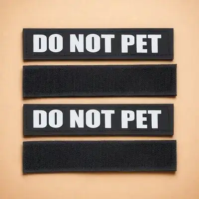 

2Pairs Pet Chest Harness Reflective Dog Harness Patches High Durability PU Material Removable Stickers for Night Safety